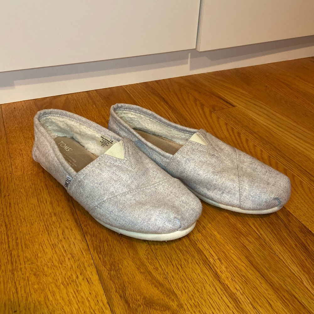 Toms Fleece Slip On Gray